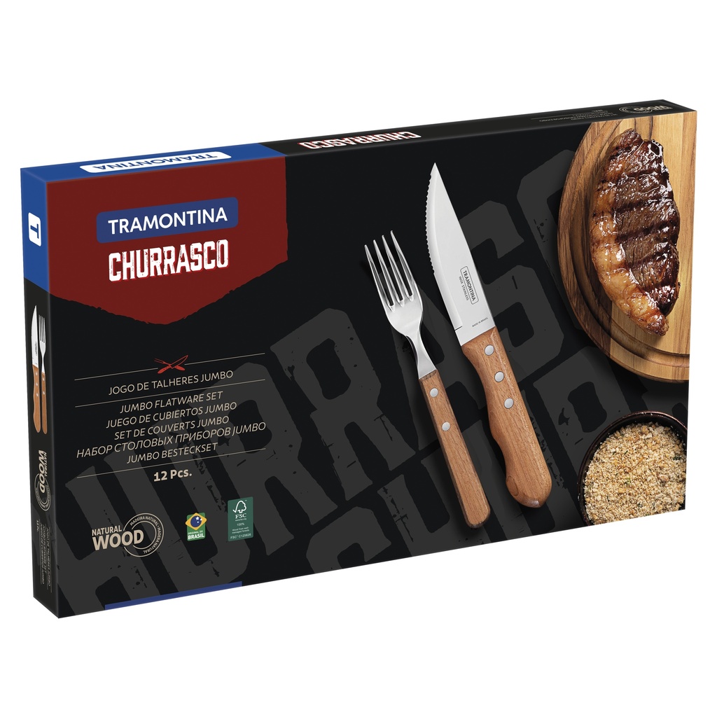 JUEGO PARA ASADO TRAMONTINA 22399/063 DYNAMIC 12PZS
