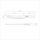 CUCHILLO BUTCHER/CARNE TRAMONTINA 22841/110 BLACK