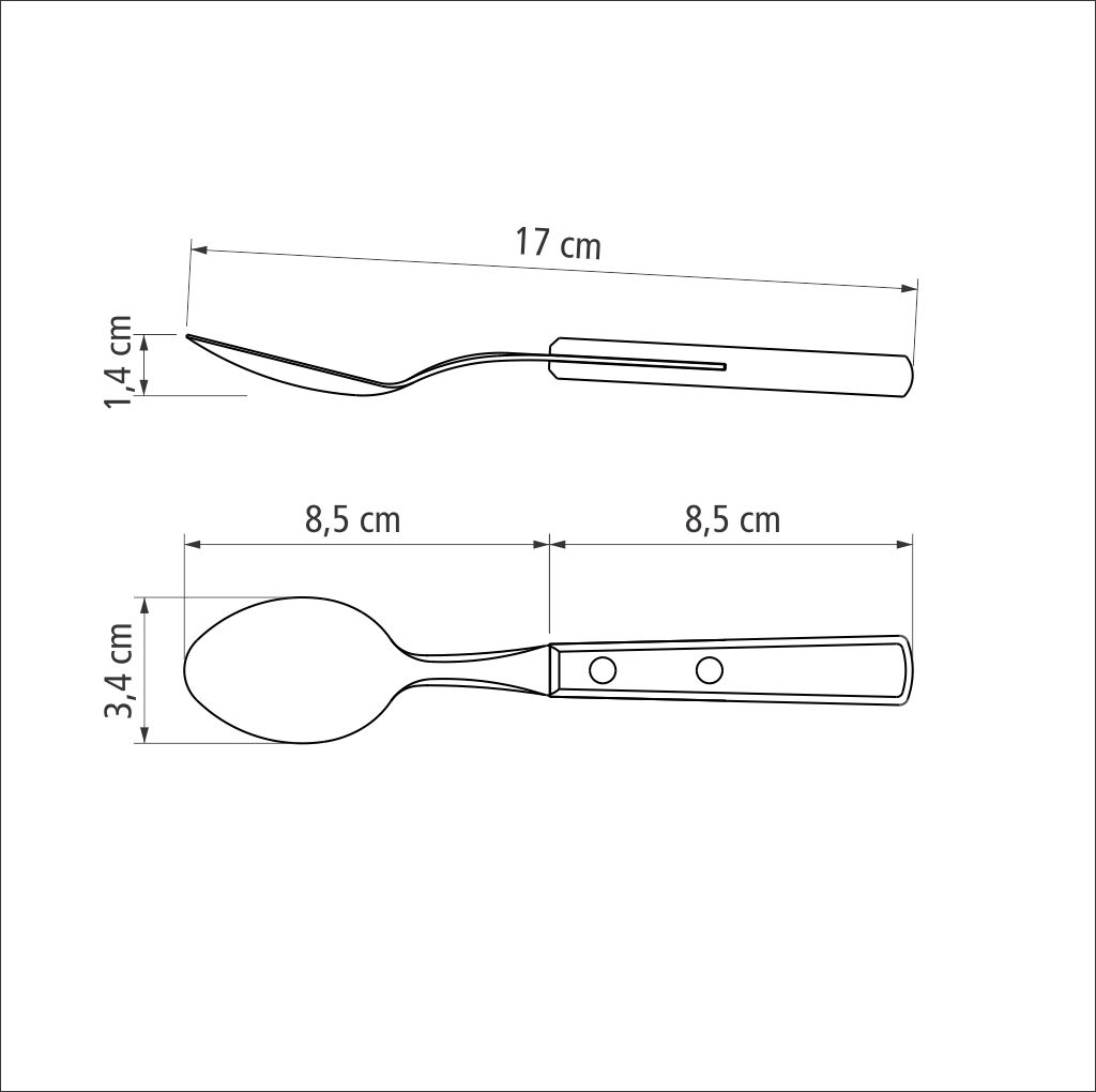 CUCHARA PARA POSTRE TRAMONTINA 21106/470 POLYWOOD