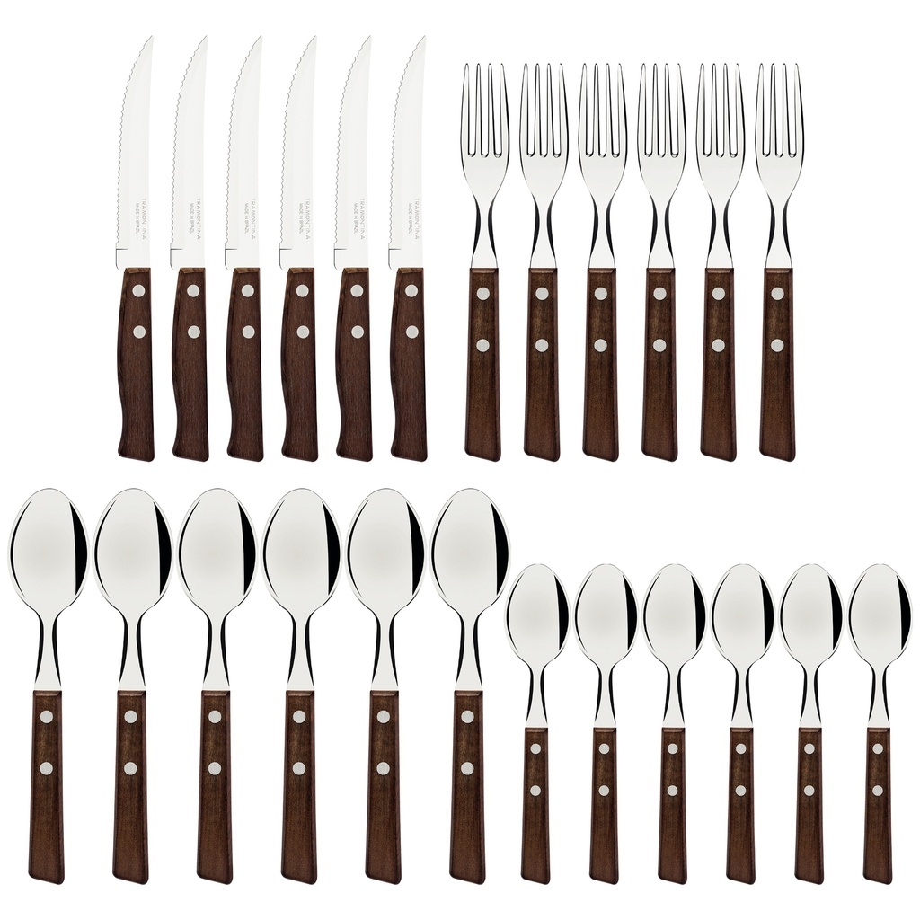 JUEGO CUBIERTOS TRAMONTINA 22299/050 TRADICIONAL 24PZS