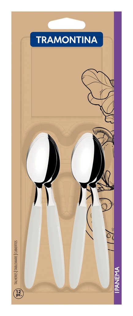 CUCHARAS DE TE TRAMONTINA 23367/980 IPANEMA 12PZS
