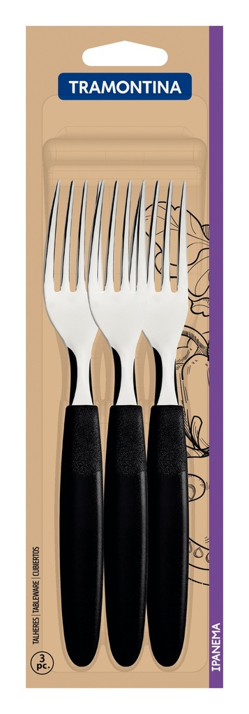 JUEGO TENEDORES DE MESA TRAMONTINA 23362/300 IPANEMA 3PZS