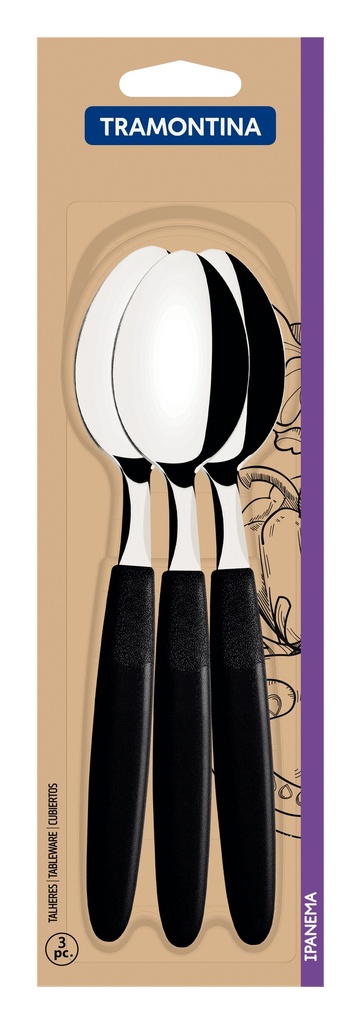 JUEGO CUCHARAS DE MESA TRAMONTINA 23363/300 IPANEMA 3PZS