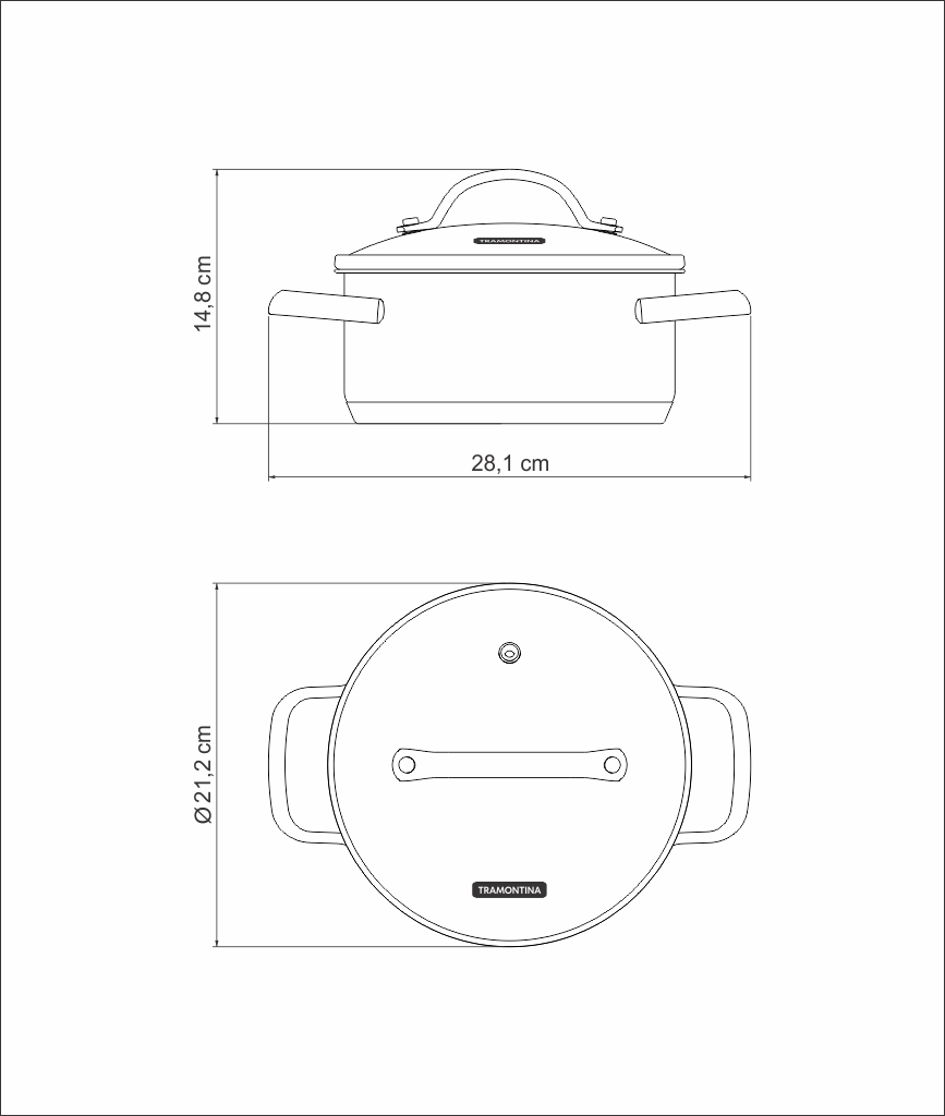 CACEROLA TRAMONTINA 62283/200 UNA 20CM