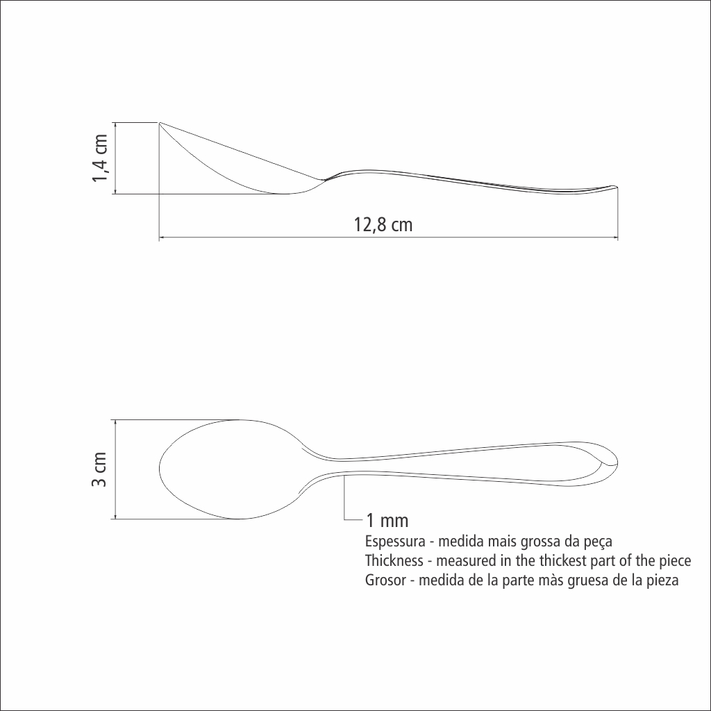 CUCHARA PARA TE TRAMONTINA 63906/070 LAGUNA 12PZS