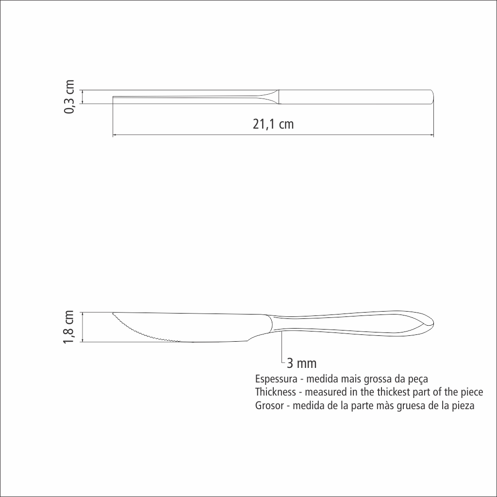 CUCHILLO PARA ASADO TRAMONTINA 63906/180 LAGUNA 12PZS
