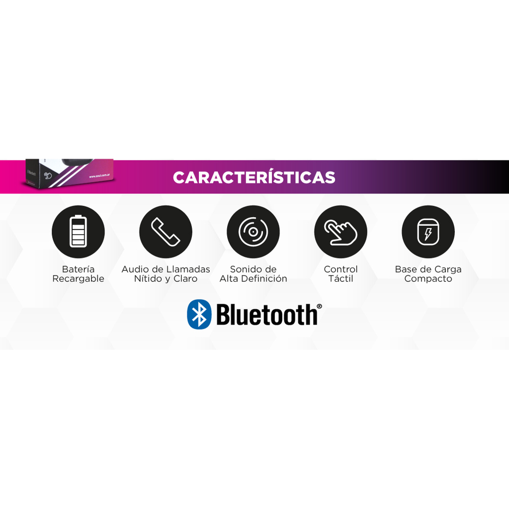 AURICULAR SOUL TWS200BL BLANCO