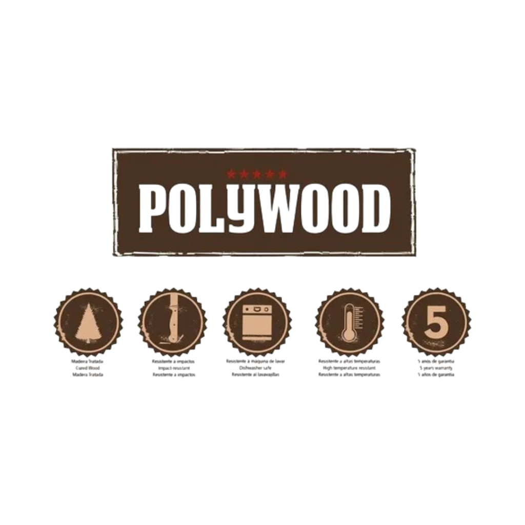 JUEGO TENEDORES DE MESA TRAMONTINA 21198/716 POLYWOOD 6PZS