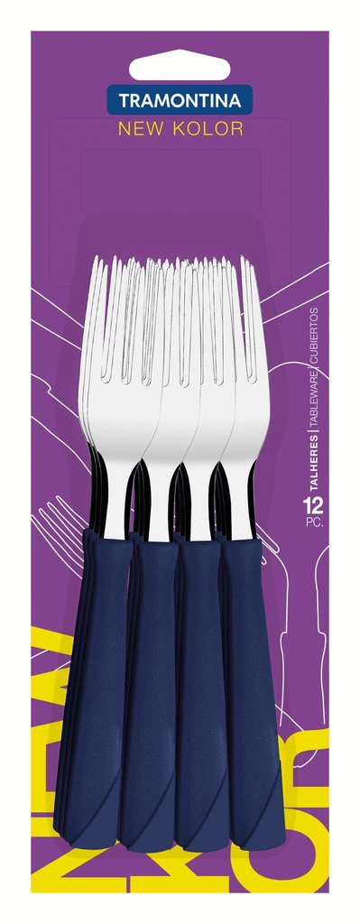 JUEGO TENEDORES DE MESA TRAMONTINA 23162/910 NEW KOLOR 12PZS