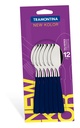 CUCHARAS DE TE TRAMONTINA 23167/910 NEW KOLOR 12PZS AZUL