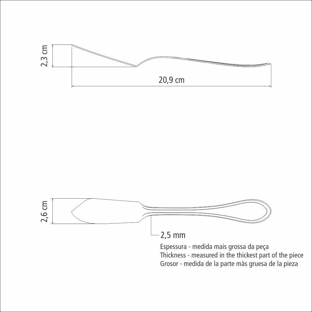 CUCHILLO PARA PESCADO TRAMONTINA 63932/260 ITALY 12PZS