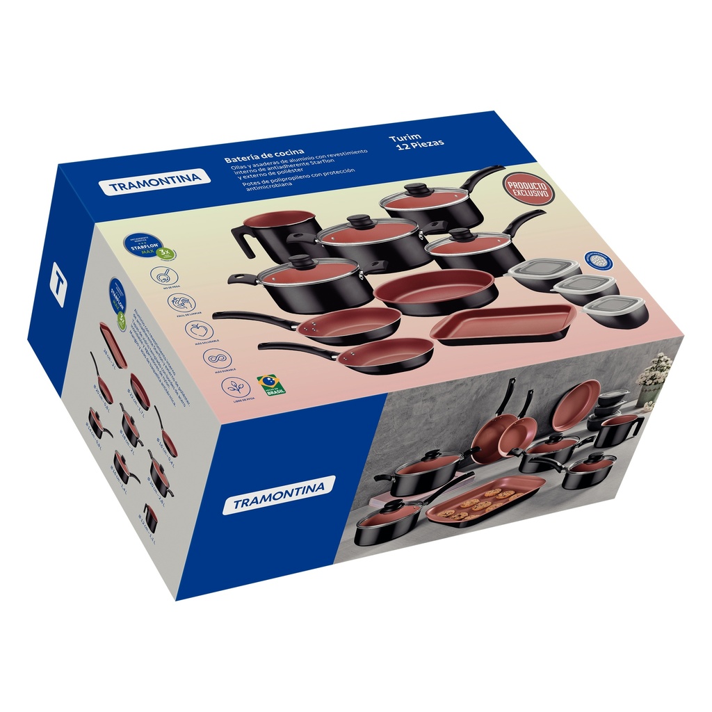 BATERIA DE COCINA TRAMONTINA 27899/496 12PZS