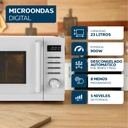 MICROONDAS PHILCO MPHDW23UAP BLANCO DIGITAL 23L