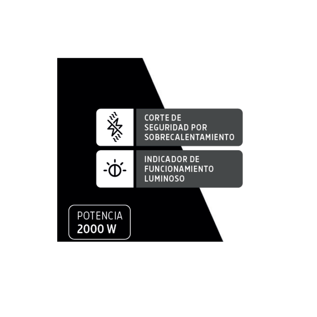 CALOVENTOR WHITENBLACK WBCAWB01 1000/2000W