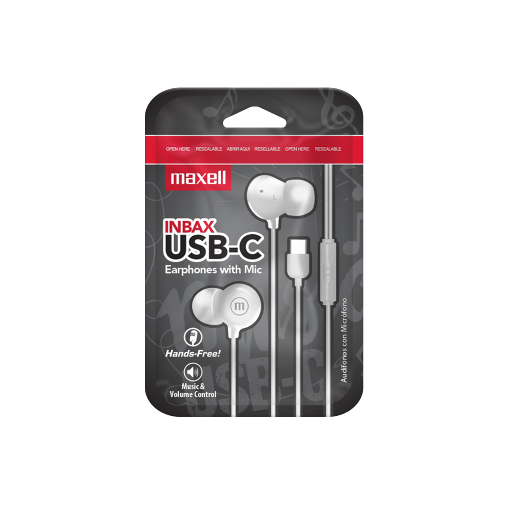 AURICULAR MAXELL IN-BAX-USBC BLANCO