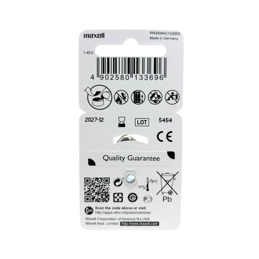PILA MAXELL 13 PR48 AUDIFONO BP6