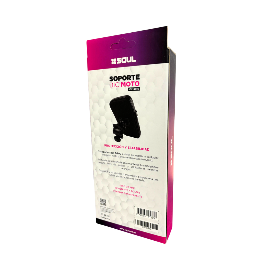 SOPORTE SOUL SOP-Q900 P/BICIMOTO IMPERMEABLE