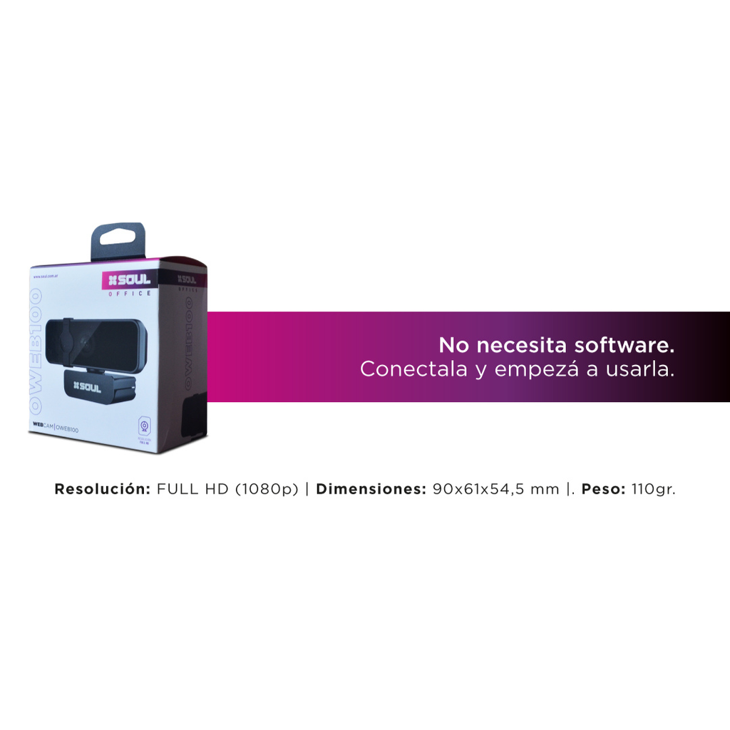 WEBCAM SOUL PER-OWEB100NE FULL HD