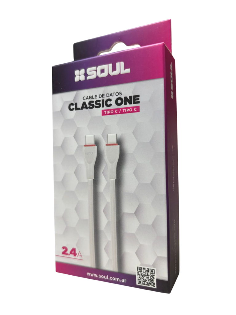 CABLE DE DATOS SOUL CLASSIC ONE USB-ONETT TC-TC 1M 60w
