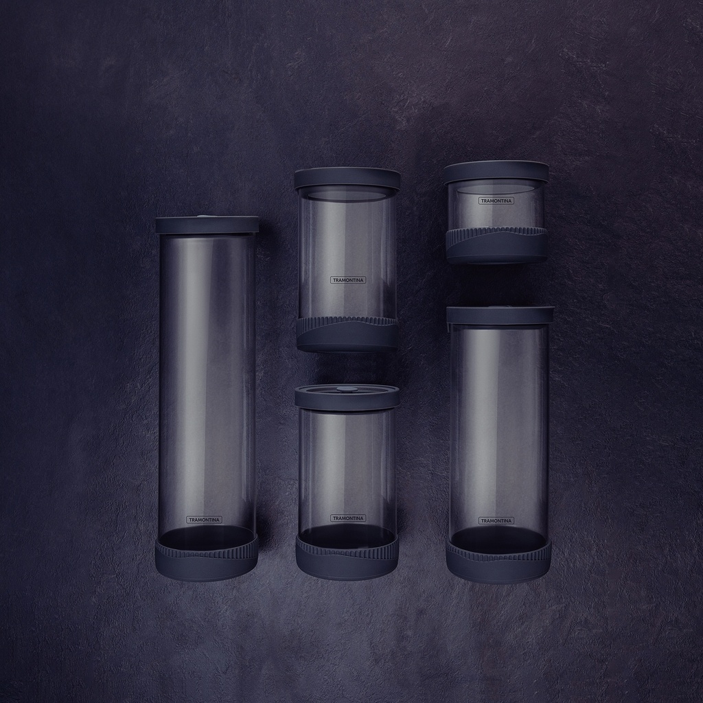 JUEGO DE CONTENEDORES DE VIDRIO TRAMONTINA 64220/760 5 PZS