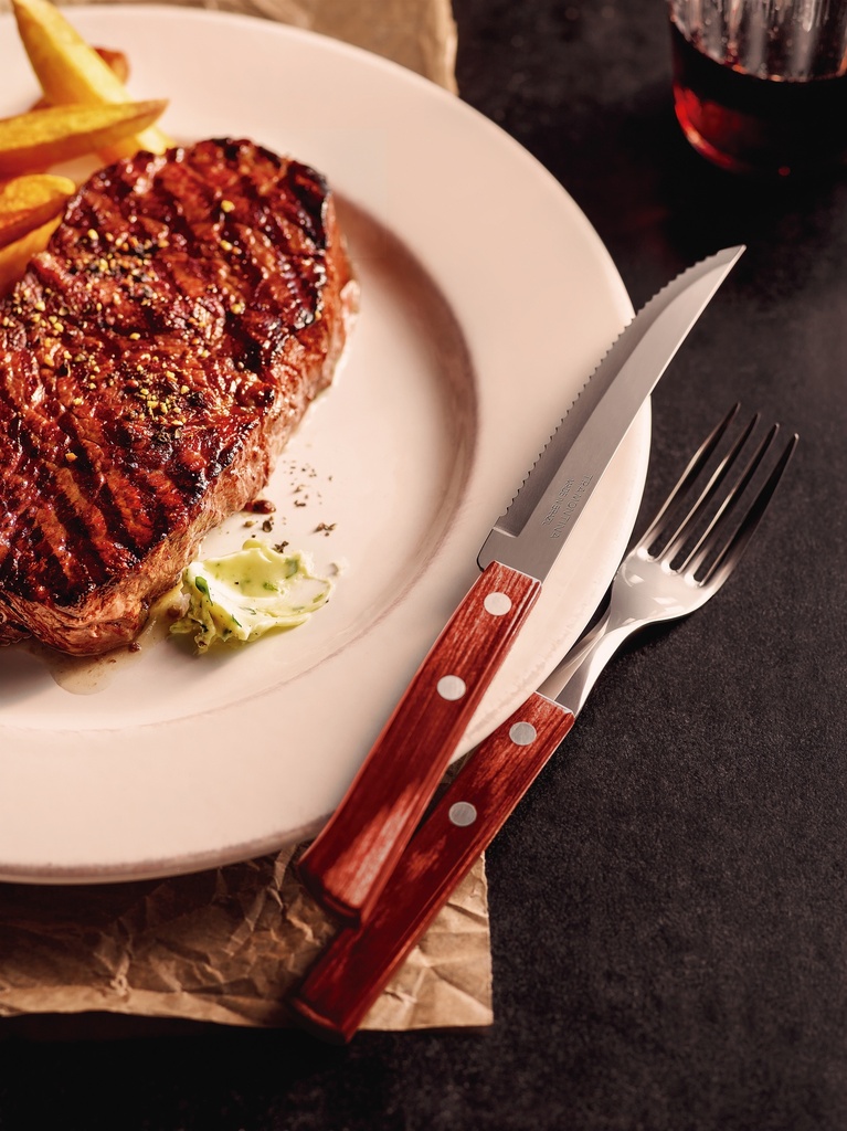 TENEDOR DE MESA TRAMONTINA 21198/718 POLYWOOD 60PZS ROJO