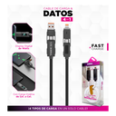 CABLE DE DATOS SOUL 4 EN 1 USB-4EN1NE PD 60w CON DISPLAY