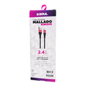 CABLE DE DATOS SOUL MALLADO USB-MALIRO USB-A / LIGHTNING 2.4A