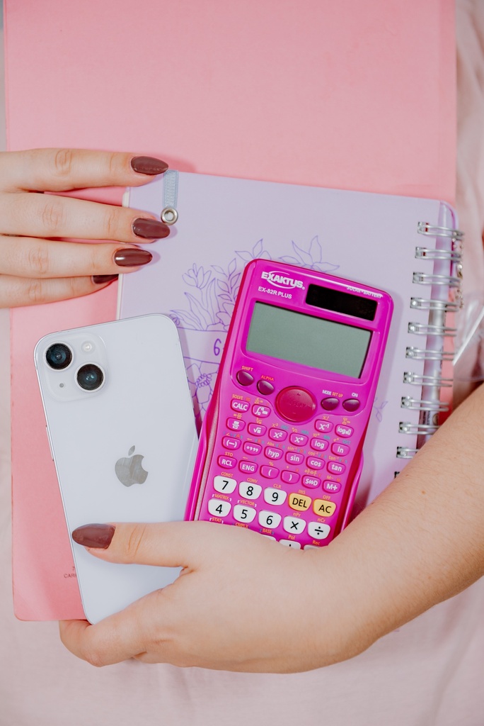 CALCULADORA EXAKTUS EX-82R ES PLUS ROSA