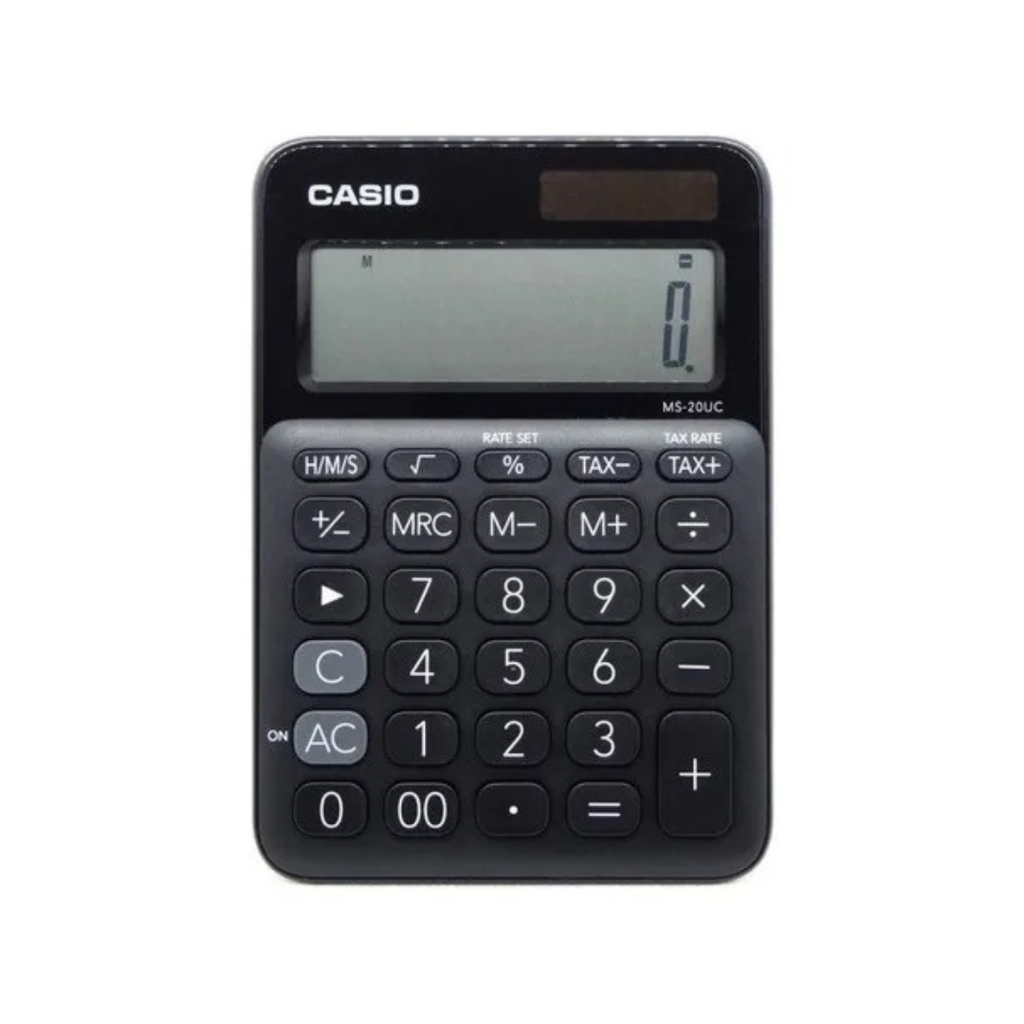 CALCULADORA CASIO MS-20UC BK NEGRA NEGRA