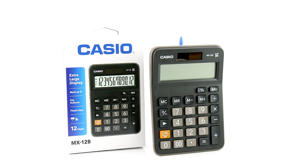 CALCULADORA CASIO MX-12B NEGRO