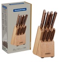 JUEGO CUCHILLOS TRAMONTINA 22299/026 TRADICIONAL 8PZS CON TACO MADERA NATURAL