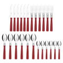 JUEGO DE CUBIERTOS TRAMONTINA 23198/794 NEW KOLOR 24PZS ROJO
