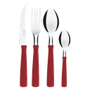 JUEGO DE CUBIERTOS TRAMONTINA 23198/794 NEW KOLOR 24PZS ROJO