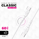 CABLE DE DATOS SOUL CLASSIC USB-CLPD60TT2M TC-TC 2M 60w