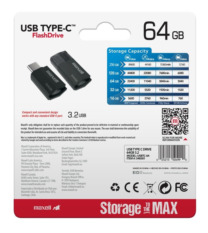 PEN DRIVE MAXELL USBTC-64 3.2 TIPO C