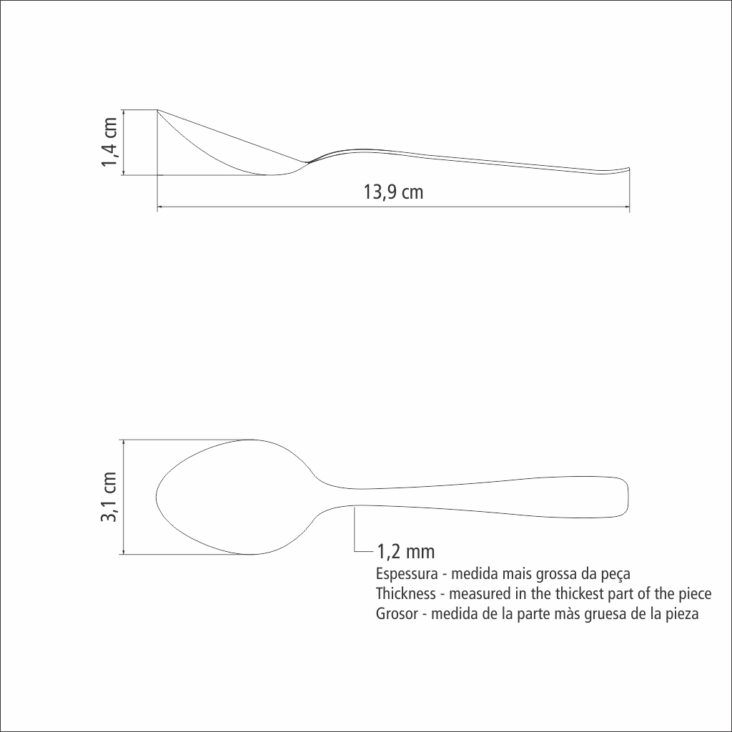 CUCHARA DE TE TRAMONTINA 63950/077 COSMOS 12 PZS
