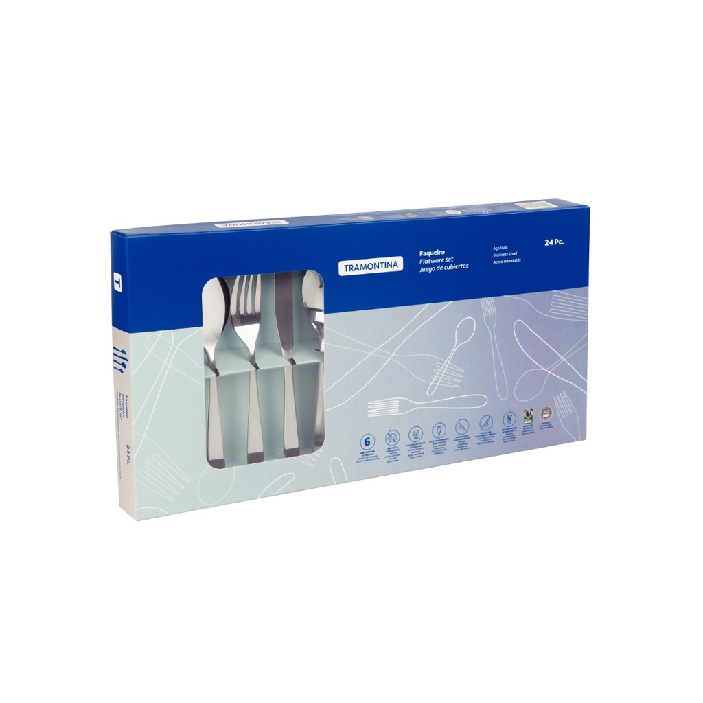 JUEGO DE CUBIERTOS 24PZAS. TRAMONTINA 66950/847 COSMOS