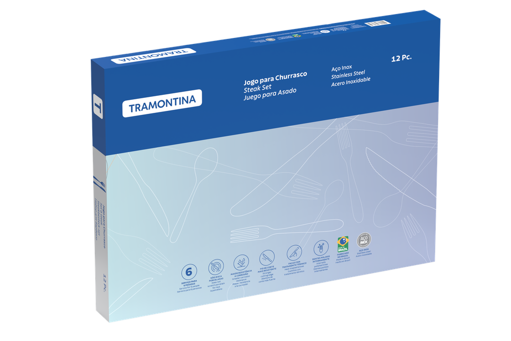 JUEGOPARA ASADO TRAMONTINA 66950/637 12PZAS.