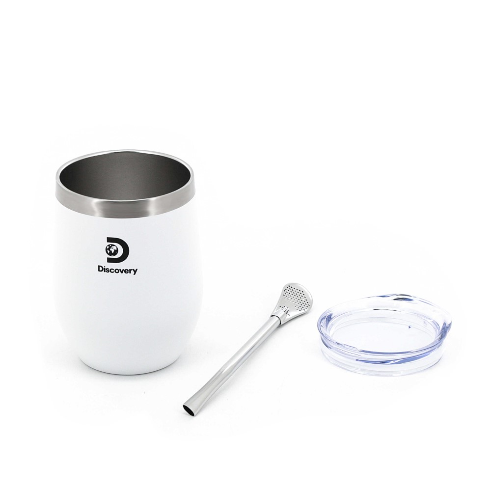 MATE DISCOVERY 18497 350ML BLANCO CON BOMBILLA