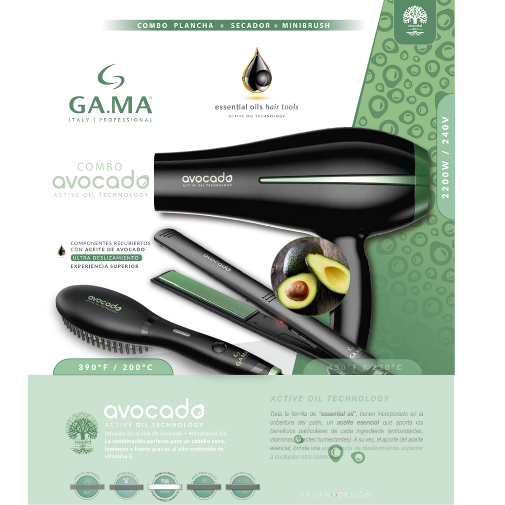 COMBO GAMA SECADOR BORA+ALISADOR ELEGANCE+CEPILLO INNOVA MINI