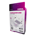 CARGADOR USB SOUL CLASSIC CVJ-XUSB1M 2.4A MICRO USB