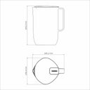 JARRA TRAMONTINA 25467/021 MIX COLOR 2L 6PZS VERDE