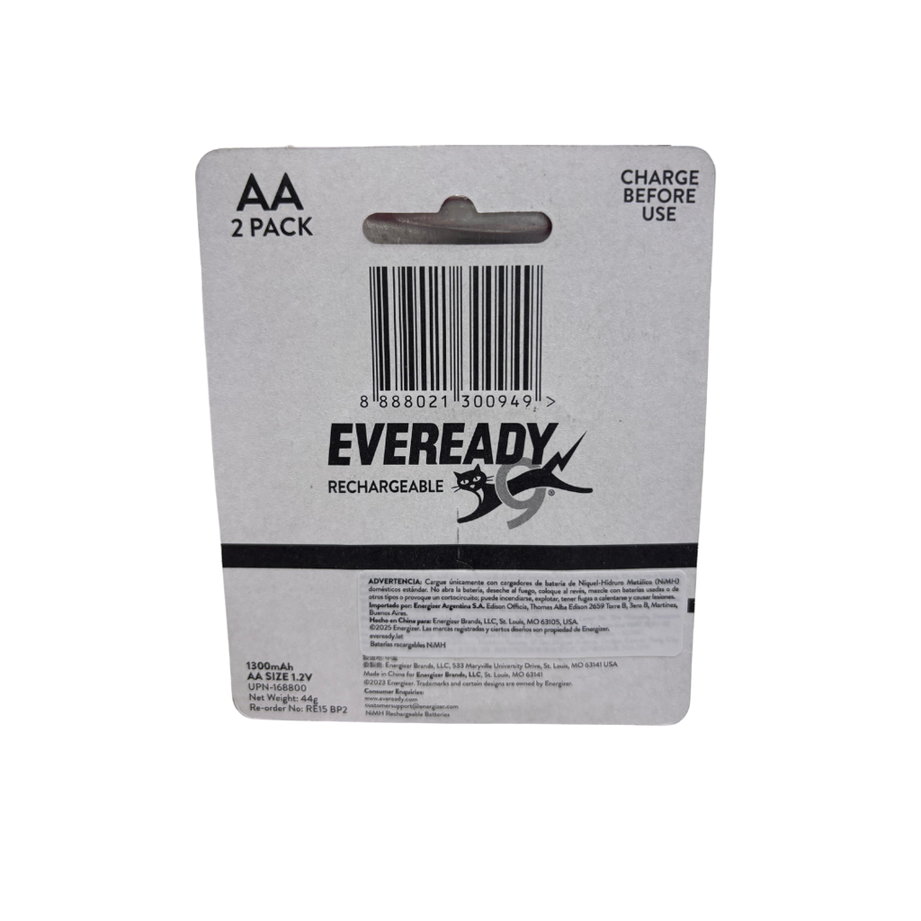 PILA EVEREADY AA RECARGABLE RE15-BP2 1300mAh
