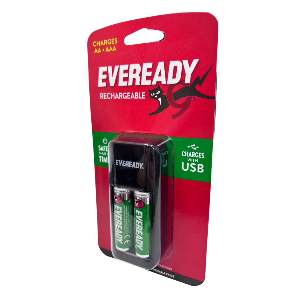 CARGADOR PILA EVEREADY EV2PC5 USB+2AAx1300