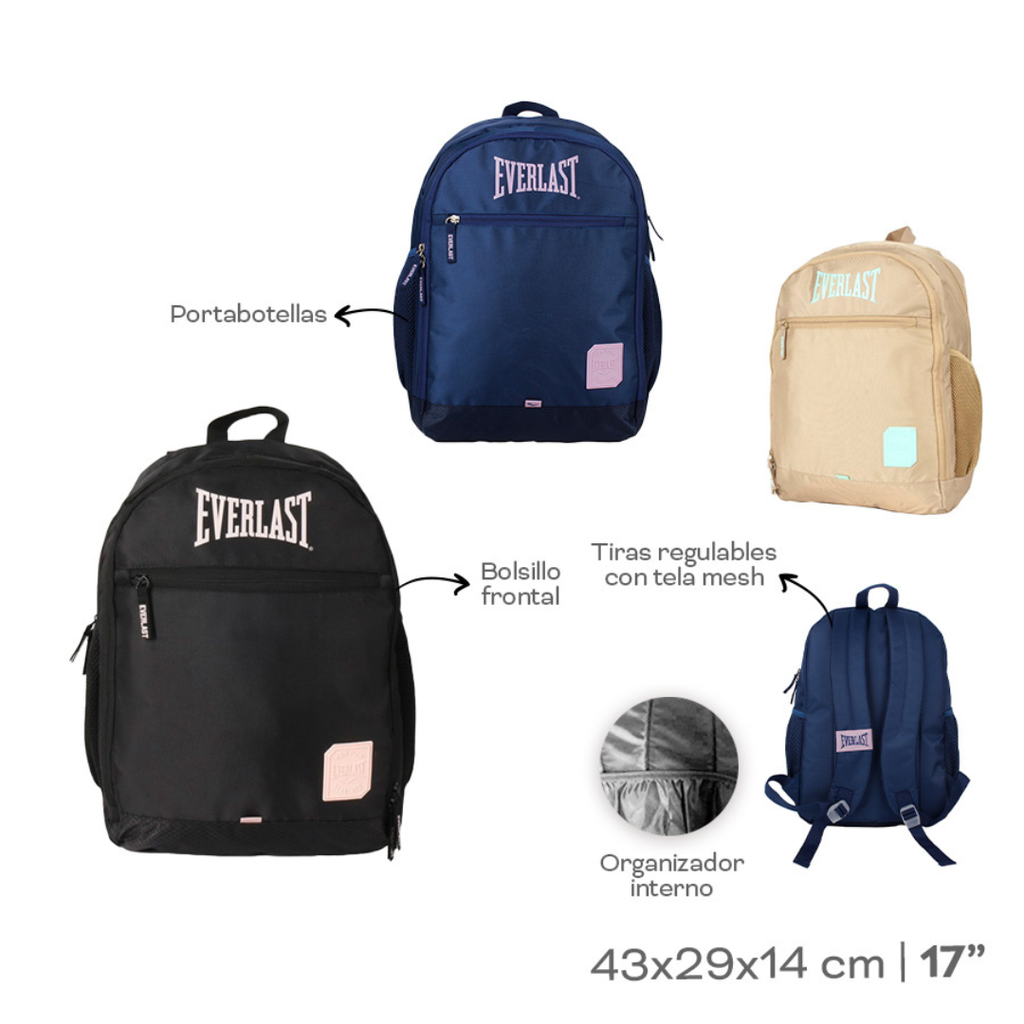 MOCHILA EVERLAST 28838 NEGRO