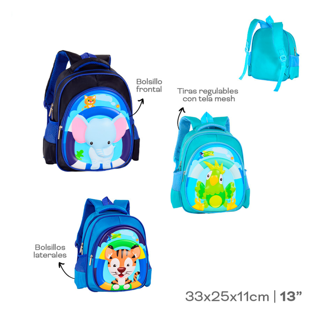 MOCHILA INFANTIL TRENDY 53662 13" AZUL FRANCIA