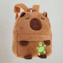 MOCHILA INFANTIL 53705 11" MARRON CON VERDE