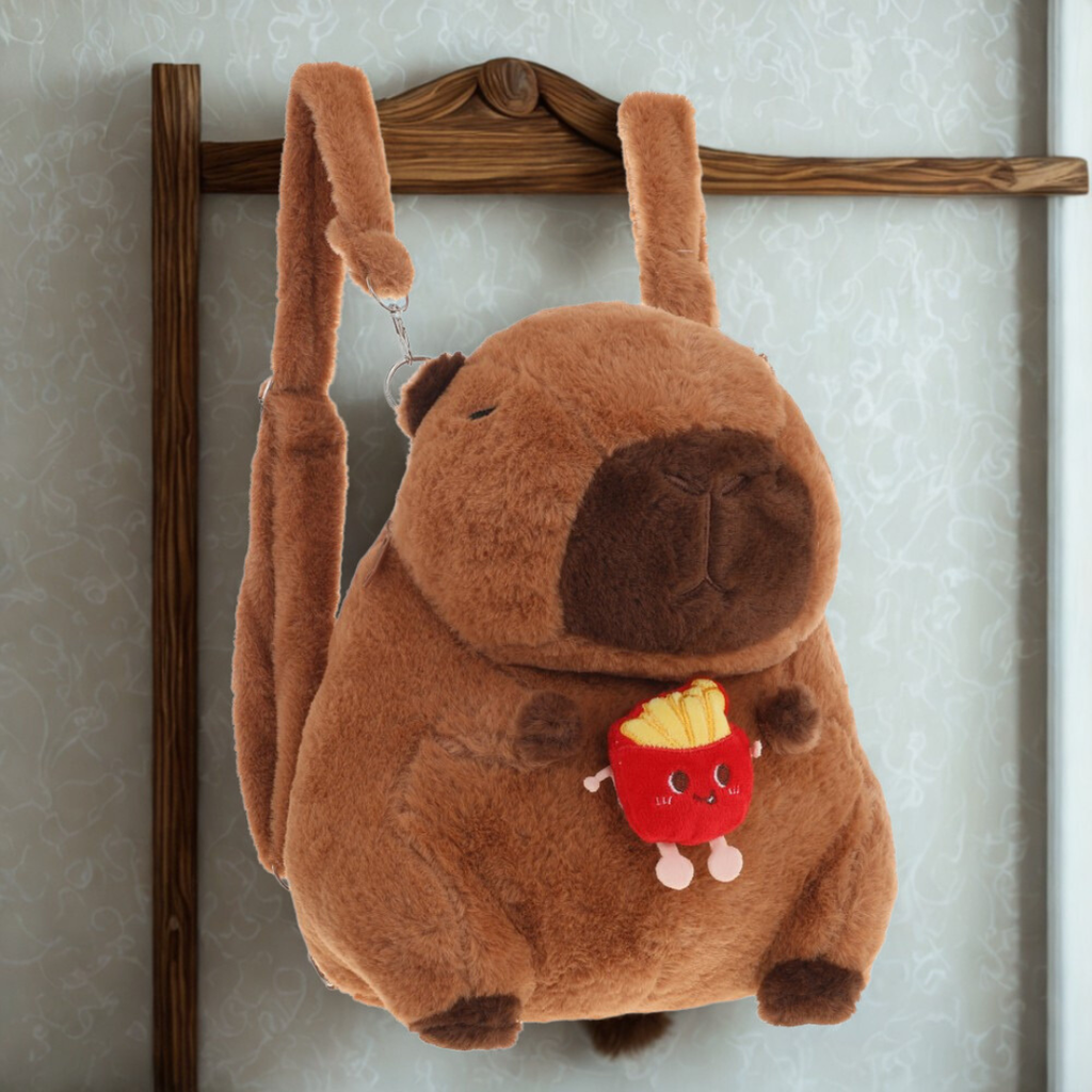 MOCHILA INFANTIL 53709 13" MARRON CON PAPAS