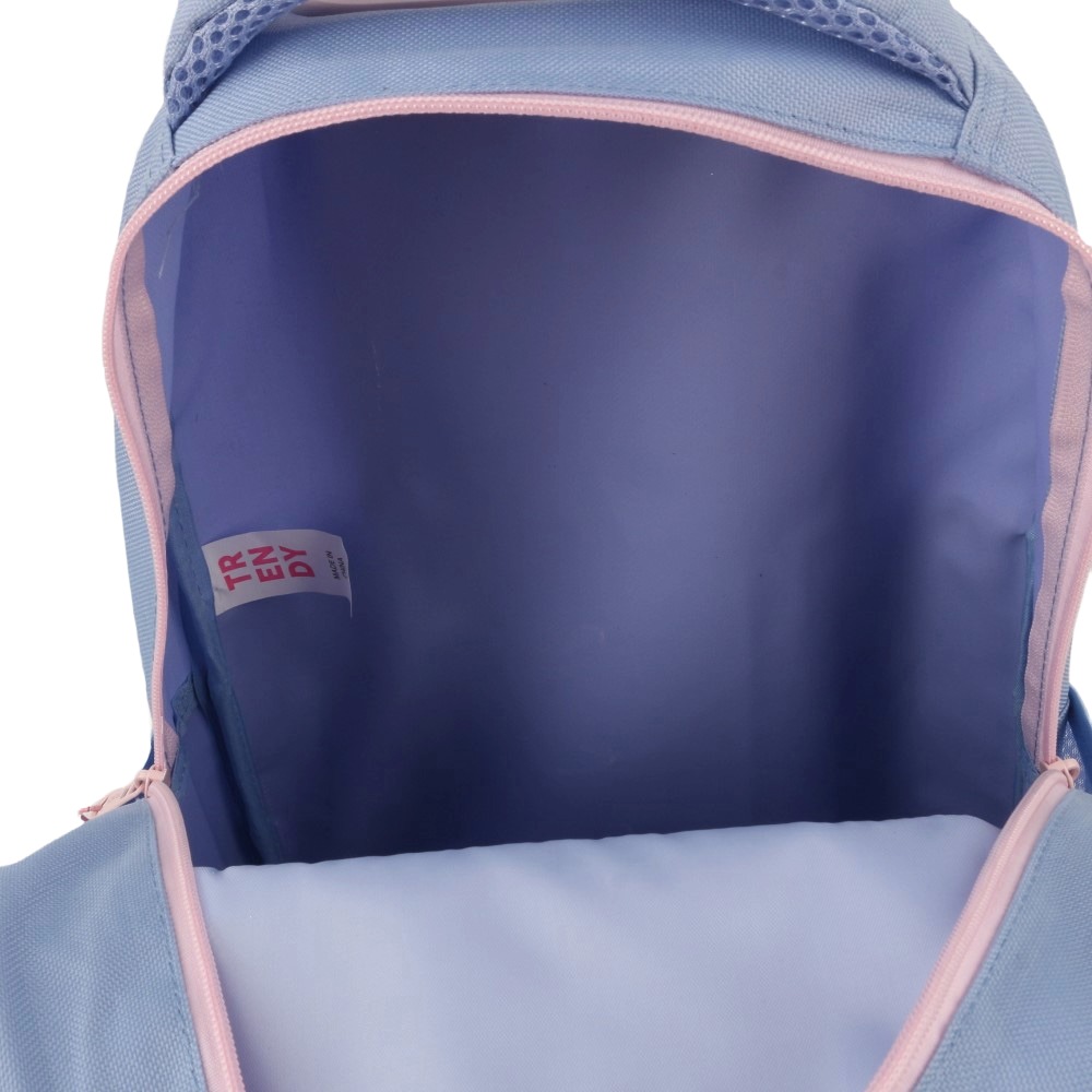 MOCHILA CARRO TRENDY 28774 15" CELESTE C/CARTUCHERA