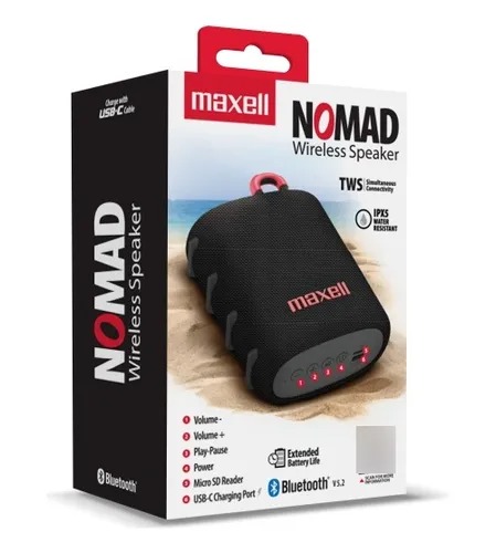 PARLANTE MAXELL BT-NOMAD NEGRO
